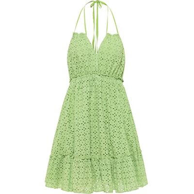 IKITA dam sommarklänning med hålstift 19323137-IK01, ljusgrön, M, sommarklänning med hålstift, M IKITA dam sommarklänning med hålstift 19323137-IK01, ljusgrön, M, sommarklänning med hålstift, M