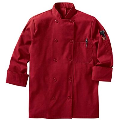 Red Kap Dam långärmad tio knappar kockkappa med mimix och Oilblok, Eldklot Röd, 3XL Red Kap Dam långärmad tio knappar kockkappa med mimix och Oilblok, Eldklot Röd, 3XL
