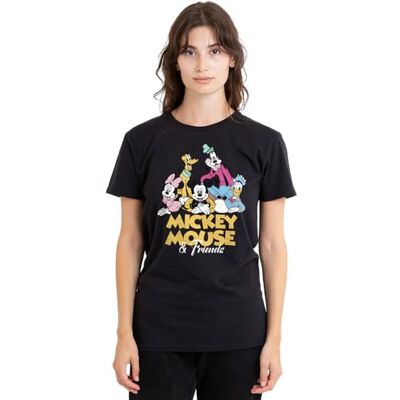 Mickey Mouse mandarin creative ltd Musse Pigg vänner dam t-shirt, svart, small, Svart, S Mickey Mouse mandarin creative ltd Musse Pigg vänner dam t-shirt, svart, small, Svart, S