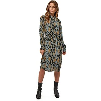 Minus 33 Damer Alyx Casual Dress, Misty Blue Snake Print, 44 SE Minus 33 Damer Alyx Casual Dress, Misty Blue Snake Print, 44 SE