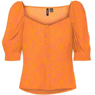 VERO MODA Damtopp, Georgien persika/Aop: melin, S VERO MODA Damtopp, Georgien persika/Aop: melin, S