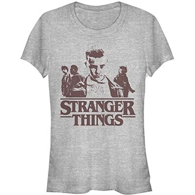 Stranger Things Dam punk kortärmad t-shirt, Heather Grey, S, Grå ljung, S Stranger Things Dam punk kortärmad t-shirt, Heather Grey, S, Grå ljung, S