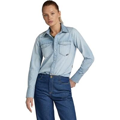 G-STAR RAW Slim Western skjorta långärmad, Blå (Sun Faded Blue Mist D24343-d539-g342), XXS G-STAR RAW Slim Western skjorta långärmad, Blå (Sun Faded Blue Mist D24343-d539-g342), XXS
