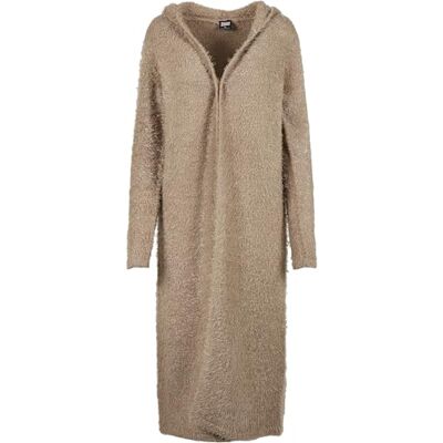 Urban Classics Damkofta med huva, feather cardigan, knälång jacka för kvinnor i 5 färger, storlekar XS – 5XL, Softaupe, XXL Urban Classics Damkofta med huva, feather cardigan, knälång jacka för kvinnor i 5 färger, storlekar XS – 5XL, Softaupe, XXL