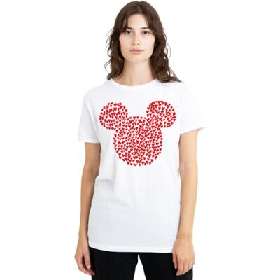 Mickey Mouse mandarin creative ltd Musse Pigg alla hjärtans dag hjärtöron silhuett dam t-shirt, vit, XX-Large, Vitt, XXL Mickey Mouse mandarin creative ltd Musse Pigg alla hjärtans dag hjärtöron silhuett dam t-shirt, vit, XX-Large, Vitt, XXL