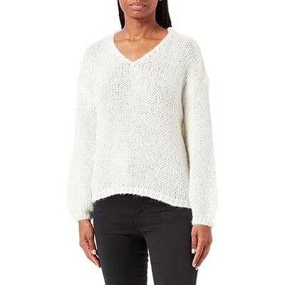 VERO MODA Bestseller A/S VMADA LS V-hals GA NOOS tröja, snövit, XL, Snow White, XL VERO MODA Bestseller A/S VMADA LS V-hals GA NOOS tröja, snövit, XL, Snow White, XL