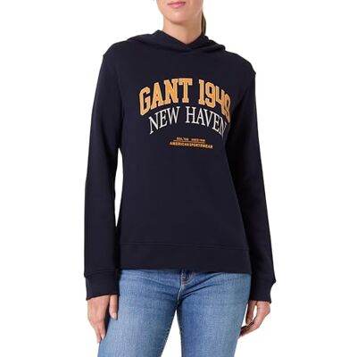 GANT REG Arch Print Hoodie, Kvällsblå, M GANT REG Arch Print Hoodie, Kvällsblå, M