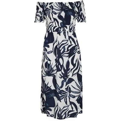 Vila Vilisa Off Shoulder Midi Smock Dress/Dfs, marinblå blazer, 36 Vila Vilisa Off Shoulder Midi Smock Dress/Dfs, marinblå blazer, 36