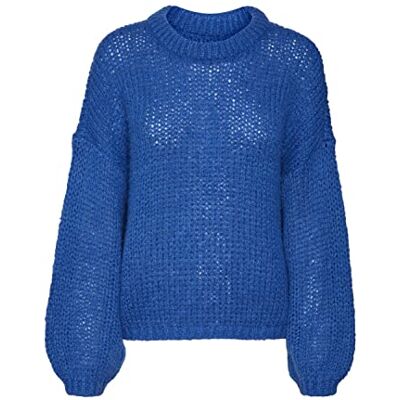 VERO MODA dam Tröja Vmada Ls O-neck tröja Ga Noos, Beaucoup Blue, L VERO MODA dam Tröja Vmada Ls O-neck tröja Ga Noos, Beaucoup Blue, L