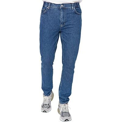 Trendyol Herr unga hög midja avslappnade jeans, marinblå, 29, marinblå, 29W Trendyol Herr unga hög midja avslappnade jeans, marinblå, 29, marinblå, 29W