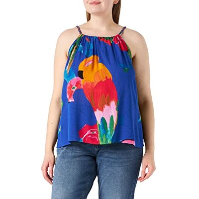 Desigual dam rodas blus, blå, L Desigual dam rodas blus, blå, L