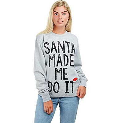 GAME ON Dam Santa Made Me T-shirt, Grå (ljung grå Hgy), L GAME ON Dam Santa Made Me T-shirt, Grå (ljung grå Hgy), L