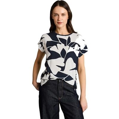 TOM TAILOR 1050445 T-tröja, 40118-Ginkgo Big Navy, XXS dam TOM TAILOR 1050445 T-tröja, 40118-Ginkgo Big Navy, XXS dam