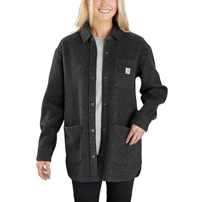 Carhartt Fleecetröja för kvinnor i lös passform, Svart ljung, XL Carhartt Fleecetröja för kvinnor i lös passform, Svart ljung, XL