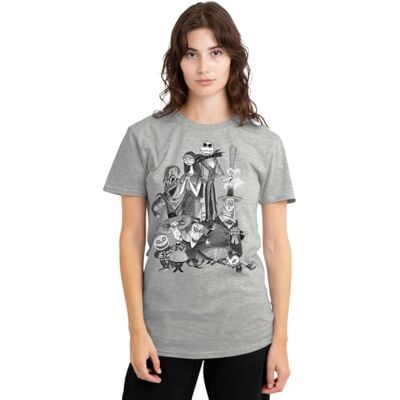 The Nightmare Before Christmas Jack Sally monster rita dam t-shirt, atletisk ljung, liten, Atletisk Heather, S The Nightmare Before Christmas Jack Sally monster rita dam t-shirt, atletisk ljung, liten, Atletisk Heather, S