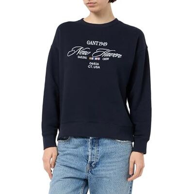 GANT GRAPHIC C-NECK Sweat, Kvällsblå, XXL GANT GRAPHIC C-NECK Sweat, Kvällsblå, XXL