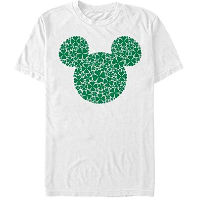 Disney Unisex Musse Clover Fill Organic kortärmad T-shirt, Vit, XL Disney Unisex Musse Clover Fill Organic kortärmad T-shirt, Vit, XL