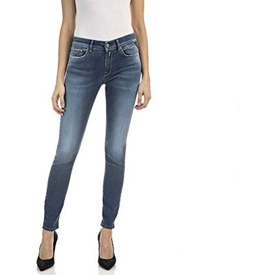 Replay Nya Luz Hyperflex Re-Used Jeans för kvinnor, Blå (9 medium blå), 23W / 30L Replay Nya Luz Hyperflex Re-Used Jeans för kvinnor, Blå (9 medium blå), 23W / 30L