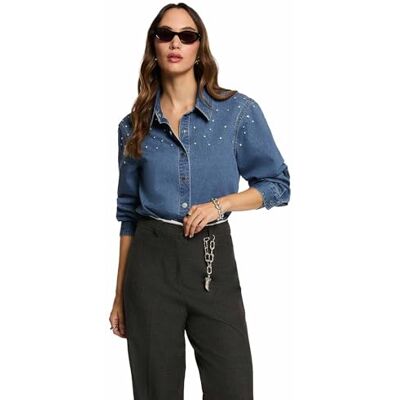 Morgan Blus, Denim sten, 42 Morgan Blus, Denim sten, 42