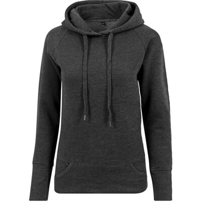 Build Your Brand ' Ladies By043 huvtröja Charcoal (Heather) Large Build Your Brand ' Ladies By043 huvtröja Charcoal (Heather) Large
