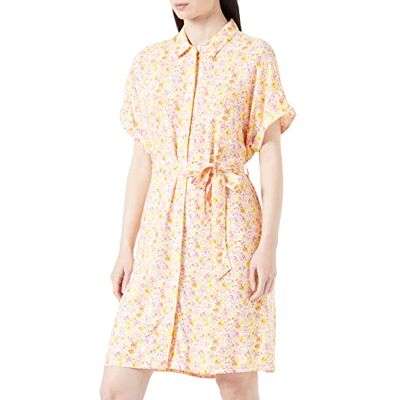 VERO MODA Dam VMEASY S/S skjorta klänning R1 WVN GA-klänning, snövitt/AOP: Cille, M, Snövit/ap: cille, M VERO MODA Dam VMEASY S/S skjorta klänning R1 WVN GA-klänning, snövitt/AOP: Cille, M, Snövit/ap: cille, M
