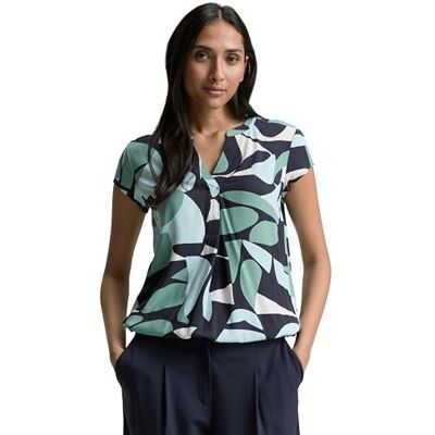TOM TAILOR damblus, 37800 – gröna prickar och former design, 36 TOM TAILOR damblus, 37800 – gröna prickar och former design, 36