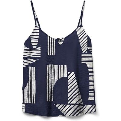 VERO MODA Vmjosie Singlet Top WVN Ga, marinblå blazer, S VERO MODA Vmjosie Singlet Top WVN Ga, marinblå blazer, S