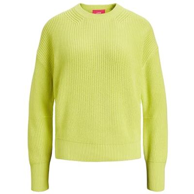 JJXX Bestseller A/S Dam JXMILA Twist Crew Neck Knit NOOS tröja, limead, M, Limeade, M JJXX Bestseller A/S Dam JXMILA Twist Crew Neck Knit NOOS tröja, limead, M, Limeade, M