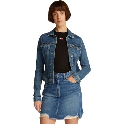 Tommy Jeans dam VIVIANNE SKN JACKA EXT BI8130 truckerjacka, Denim, XXS, Denim (denim medium), XXS Tommy Jeans dam VIVIANNE SKN JACKA EXT BI8130 truckerjacka, Denim, XXS, Denim (denim medium), XXS