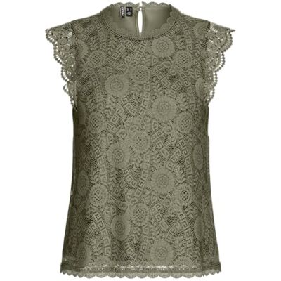 PIECES Pcolline Sl Lace Top Noos, Sjöjungfru, S PIECES Pcolline Sl Lace Top Noos, Sjöjungfru, S
