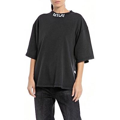 Replay Damsweatshirt, oversize, 099 Blackboard, XXS Replay Damsweatshirt, oversize, 099 Blackboard, XXS