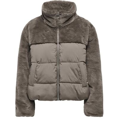 ONLY Onlwanja Fur Puffer Mix Jacka Cc OTW Jacka för kvinnor, Valnöt, S ONLY Onlwanja Fur Puffer Mix Jacka Cc OTW Jacka för kvinnor, Valnöt, S