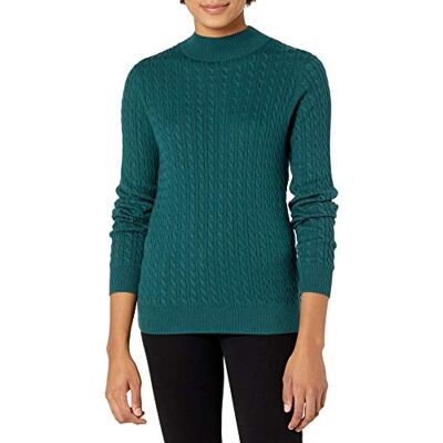 Amazon Essentials dam klassisk passform lätt kabel långärmad stoppad hals, skogsgrön, XX-Large Amazon Essentials dam klassisk passform lätt kabel långärmad stoppad hals, skogsgrön, XX-Large