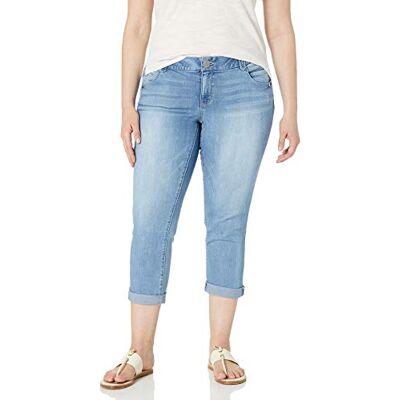 Democracy Ab-lösning för kvinnor plus size beskurna jeans Democracy Ab-lösning för kvinnor plus size beskurna jeans