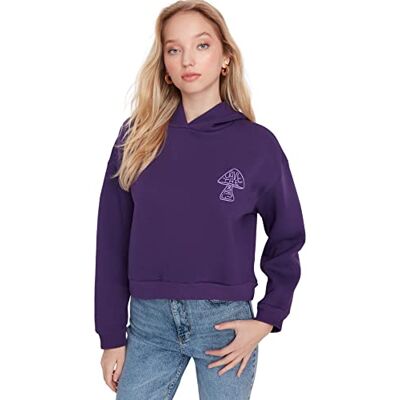 Trendyol Damhuva vanlig vanlig sweatshirt, lila, XS, Lila Trendyol Damhuva vanlig vanlig sweatshirt, lila, XS, Lila
