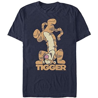 Disney Unisex Nalle Puh Tigger Bounce Organic kortärmad T-shirt, marinblå, XXL Disney Unisex Nalle Puh Tigger Bounce Organic kortärmad T-shirt, marinblå, XXL
