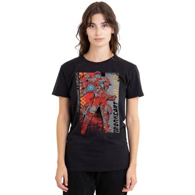 Marvel Black Panther Wakanda Forever Ironheart Mark 1 Armor dam T-shirt, svart, Large, Svart, L Marvel Black Panther Wakanda Forever Ironheart Mark 1 Armor dam T-shirt, svart, Large, Svart, L