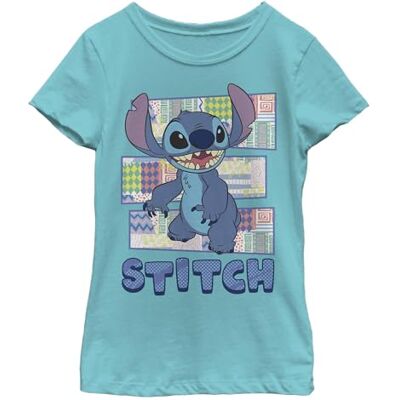 Disney Lilo & Stitch Stitch Stitch Character skjorta med mönster flicka solid crew t-shirt, Tahiti blå, X-Small, Tahiti blå, XS, Tahiti blå, XS Disney Lilo & Stitch Stitch Stitch Character skjorta med mönster flicka solid crew t-shirt, Tahiti blå, X-Small, Tahiti blå, XS, Tahiti blå, XS