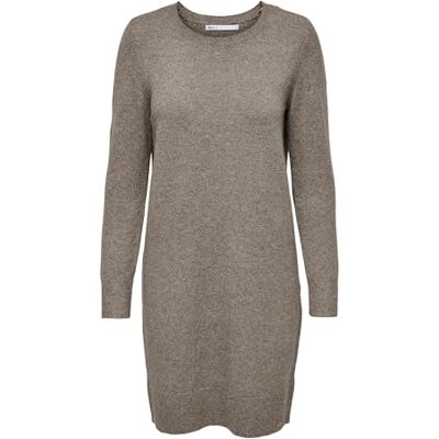 ONLY Kvinnors ONLRICA Life L/S O-hals klänning KNT NOOS klänning mini, brownie/detalj: melange, M ONLY Kvinnors ONLRICA Life L/S O-hals klänning KNT NOOS klänning mini, brownie/detalj: melange, M