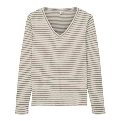 VERO MODA VMVICKY L/S V-hals TOP JRS BTQ, Björk/ränder: navy Blazer & Lurex, S VERO MODA VMVICKY L/S V-hals TOP JRS BTQ, Björk/ränder: navy Blazer & Lurex, S