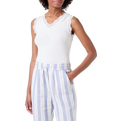 VERO MODA dam Vmrosi Sl V-hals JRS Top, Snövit, L VERO MODA dam Vmrosi Sl V-hals JRS Top, Snövit, L