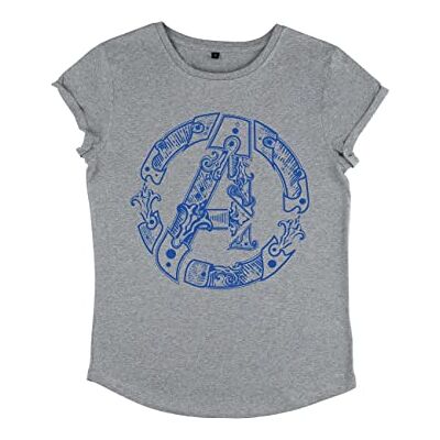 Marvel Kvinnors Avengers Classic-Avenger Hilt Rolled Sleeve T-shirt, melange grå, XL, Melange grå, XL Marvel Kvinnors Avengers Classic-Avenger Hilt Rolled Sleeve T-shirt, melange grå, XL, Melange grå, XL