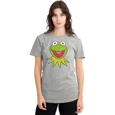 Muppets The Kermit Head dam t-shirt, atletisk ljung, medium, Atletisk Heather, M Muppets The Kermit Head dam t-shirt, atletisk ljung, medium, Atletisk Heather, M