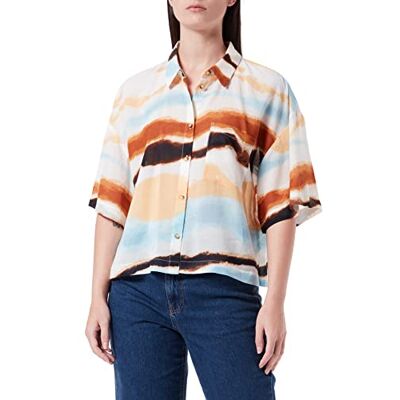 TOM TAILOR Denim Damer batik skjorta blus 1031337, 29568 Multicolor Batik, XL TOM TAILOR Denim Damer batik skjorta blus 1031337, 29568 Multicolor Batik, XL