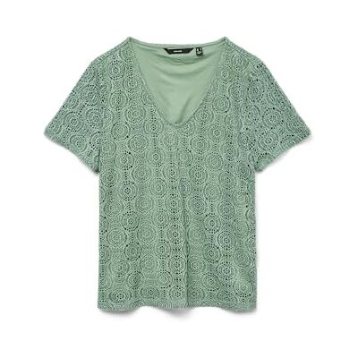 VERO MODA Vmmaya Ss V Neck Top JRS Spe, Säkringsgrön, L VERO MODA Vmmaya Ss V Neck Top JRS Spe, Säkringsgrön, L