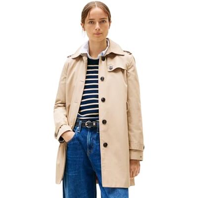 Tommy Hilfiger dam arv singelbröstad TRENCH WW0WW249660F4008, beige (nr beige), XXXL, Beige (Nos Beige), 3XL Tommy Hilfiger dam arv singelbröstad TRENCH WW0WW249660F4008, beige (nr beige), XXXL, Beige (Nos Beige), 3XL