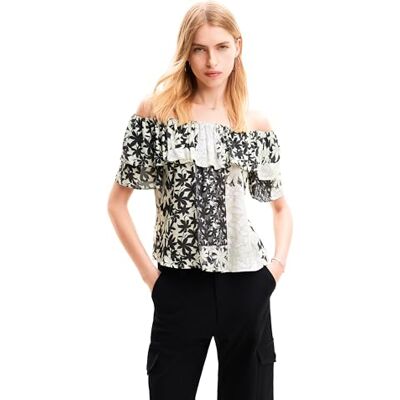 Desigual BLUS_ANAïS, 1021 Blanco ROTO, XS, Vit, XS Desigual BLUS_ANAïS, 1021 Blanco ROTO, XS, Vit, XS