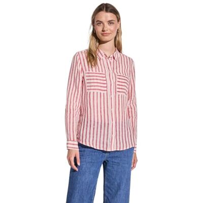 Street One randig skjortblus, röd, 40 Street One randig skjortblus, röd, 40