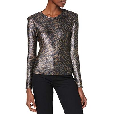 IVYREVEL Ivy Revel DE dam metallisk tiger topp blus IVYREVEL Ivy Revel DE dam metallisk tiger topp blus