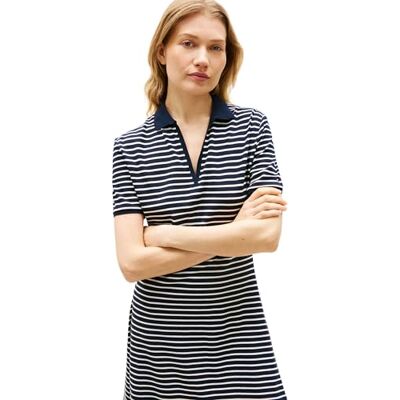 Tommy Hilfiger Dam Lyocell Pique Mini Polo DRS WW0WW48744, blå, M Tommy Hilfiger Dam Lyocell Pique Mini Polo DRS WW0WW48744, blå, M